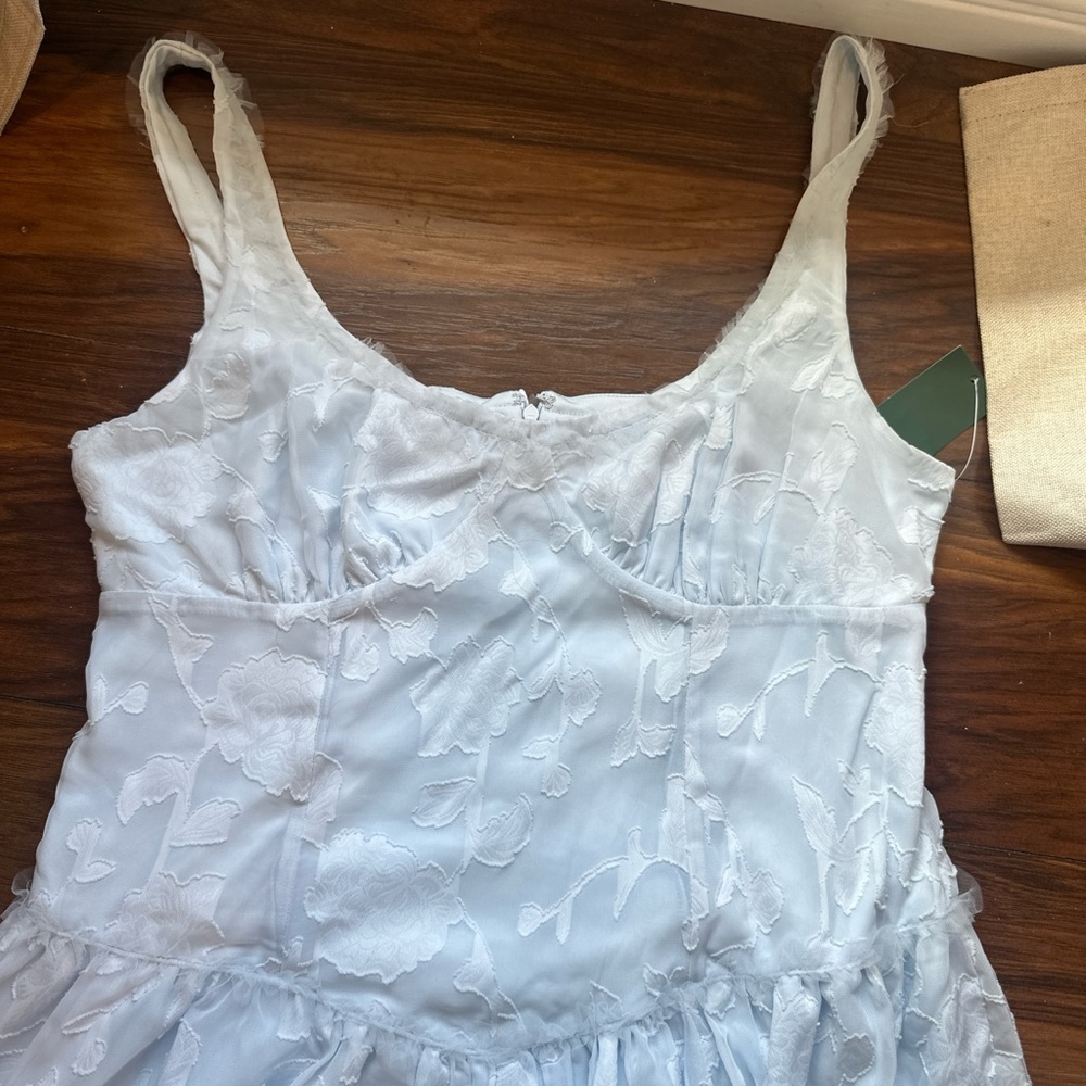 Wild Fable Light Blue Floral Dress